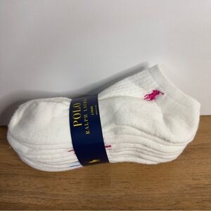 Ralph Lauren Polo Socks, 6 Pairs, Variety Pack, Ankle Socks Size 4-10
